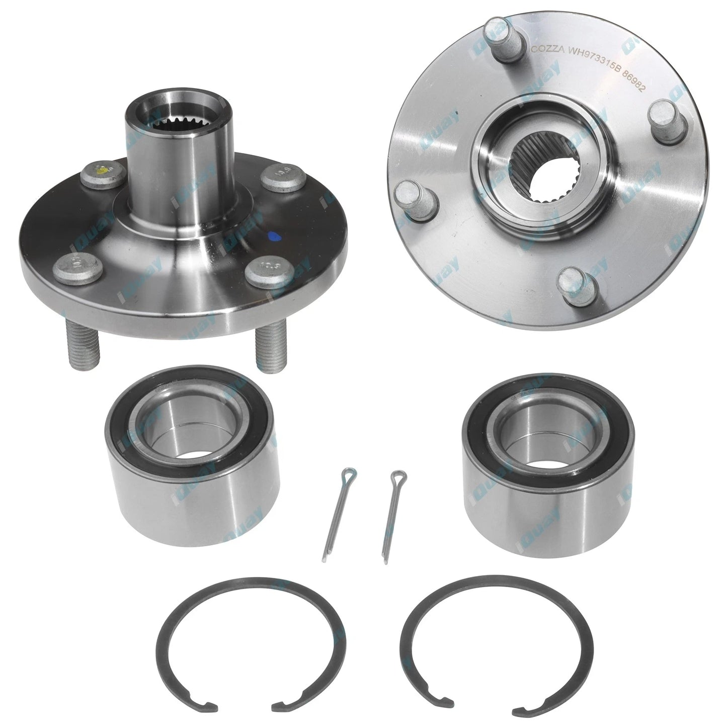 2 x Front Wheel Bearing Hub Kits for Toyota Corolla ZZE122 2001~2007