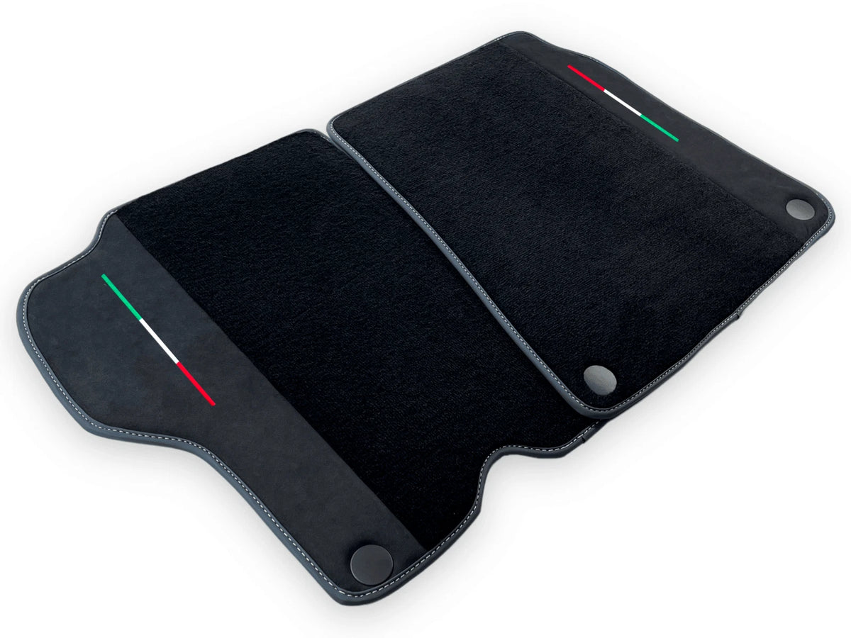 Black Floor Mats for Ferrari California (2008-2014) with Alcantara