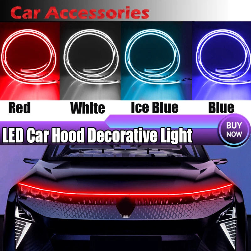 Hoodbeam Kit Flexible LED Meteor Strip Lights for Car (2023)