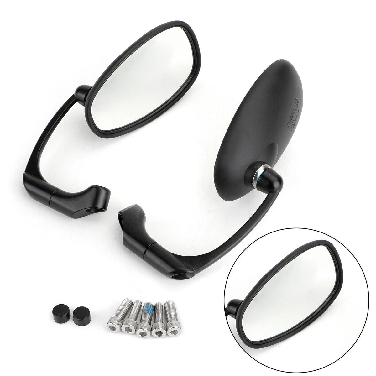 M8 M10 Retro L-Bar Rear View Mirrors for Cafe Racer Bobber (2020-2023)