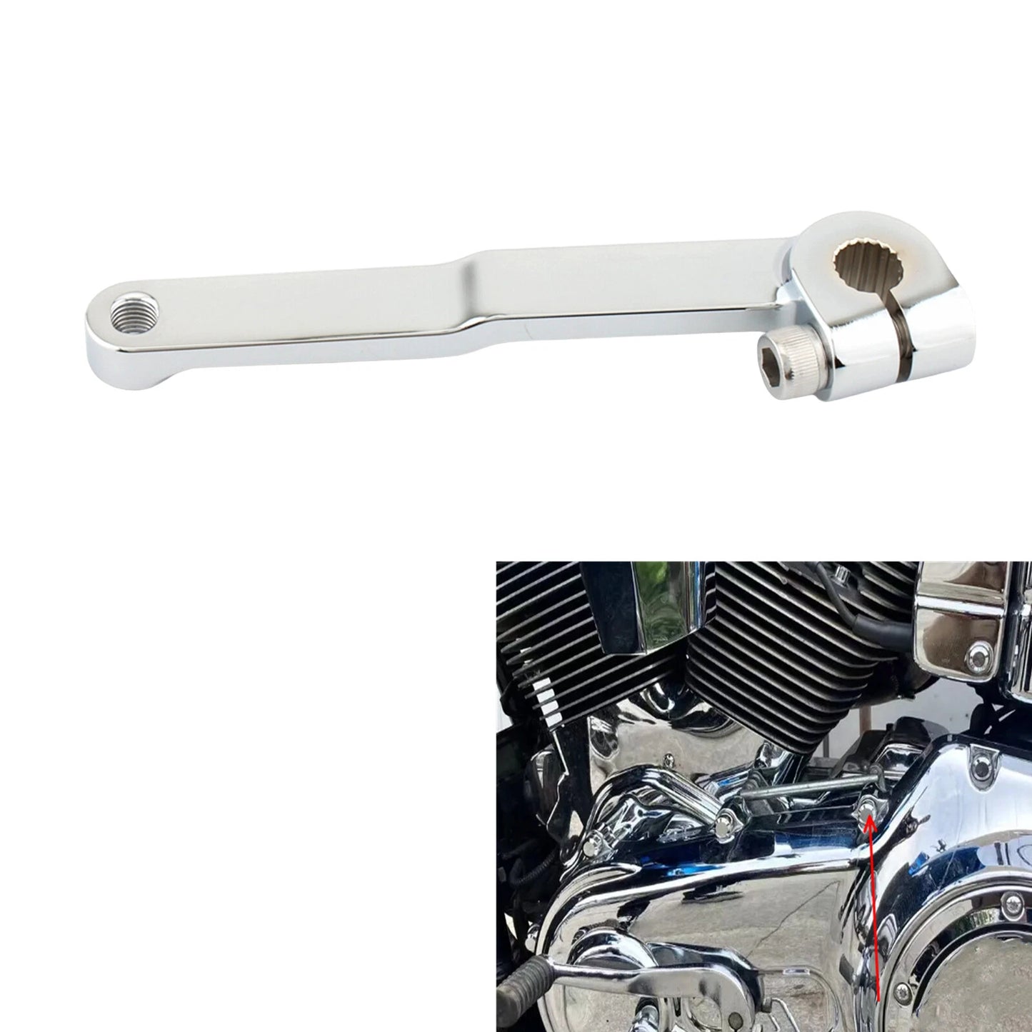Chrome Transmission Gear Shift Lever for Harley Dyna (2012-2017)