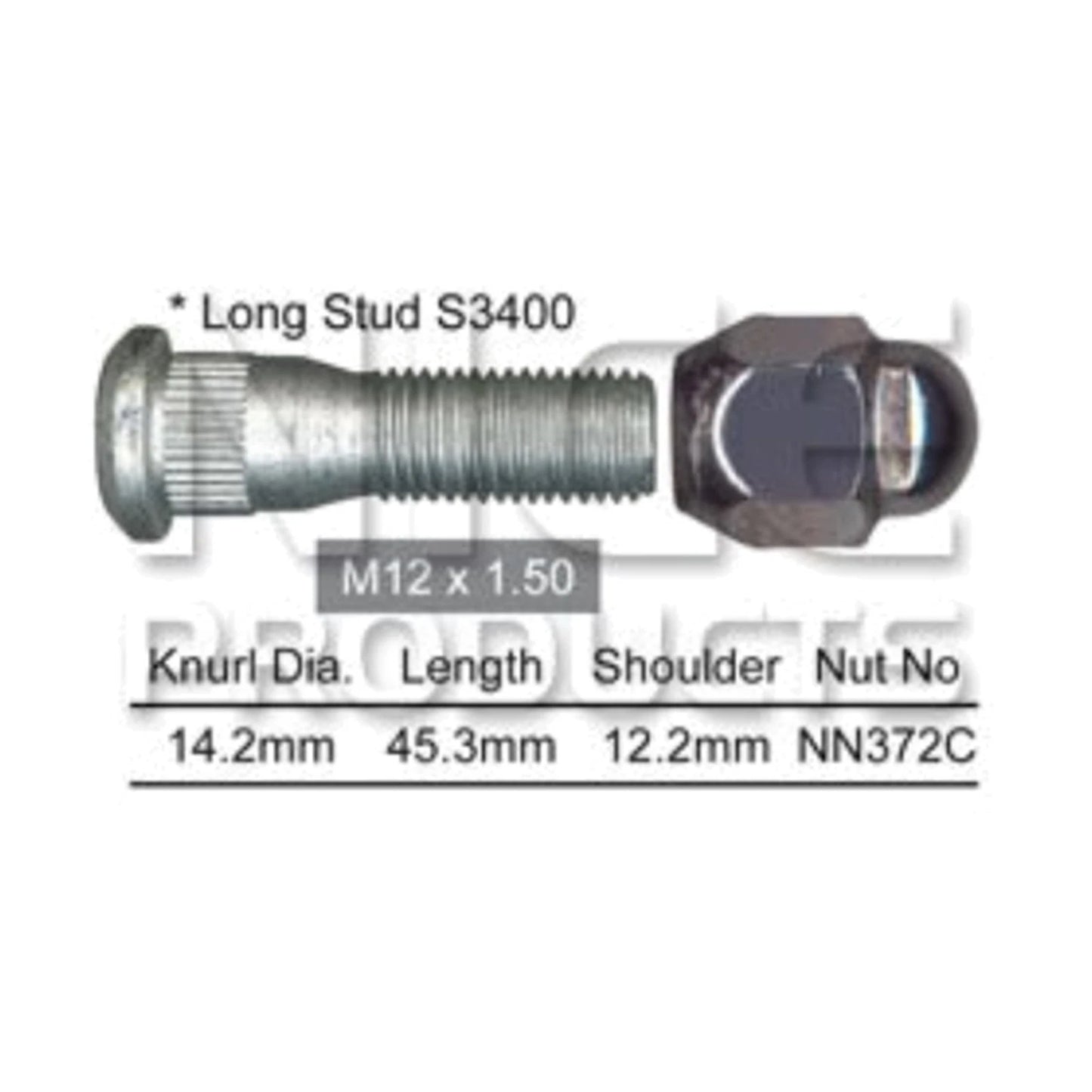 Wheel Studs & Nuts Set of 6 for Toyota Hilux GUN135 GUN136 KUN26 2005-2020