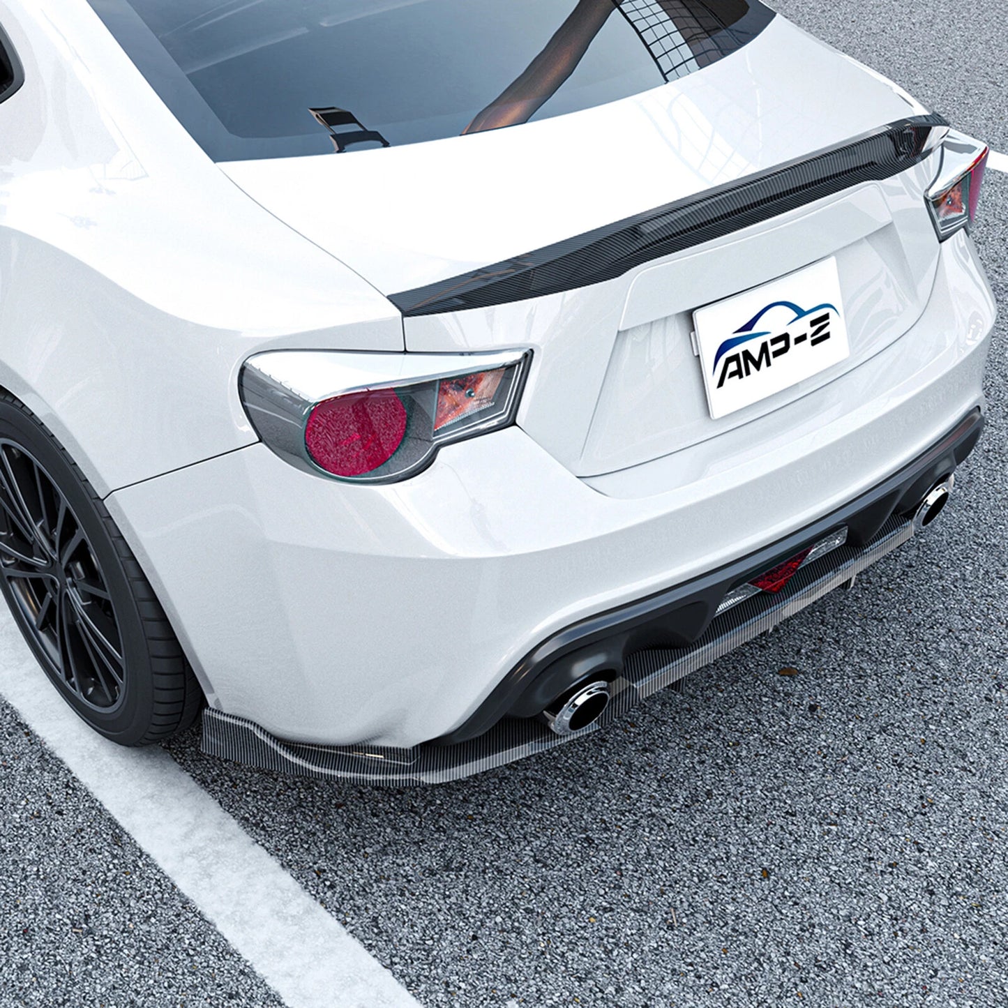 1x Carbon Look Rear Diffuser Lip for Subaru BRZ, Toyota GT86 (2013-2020)