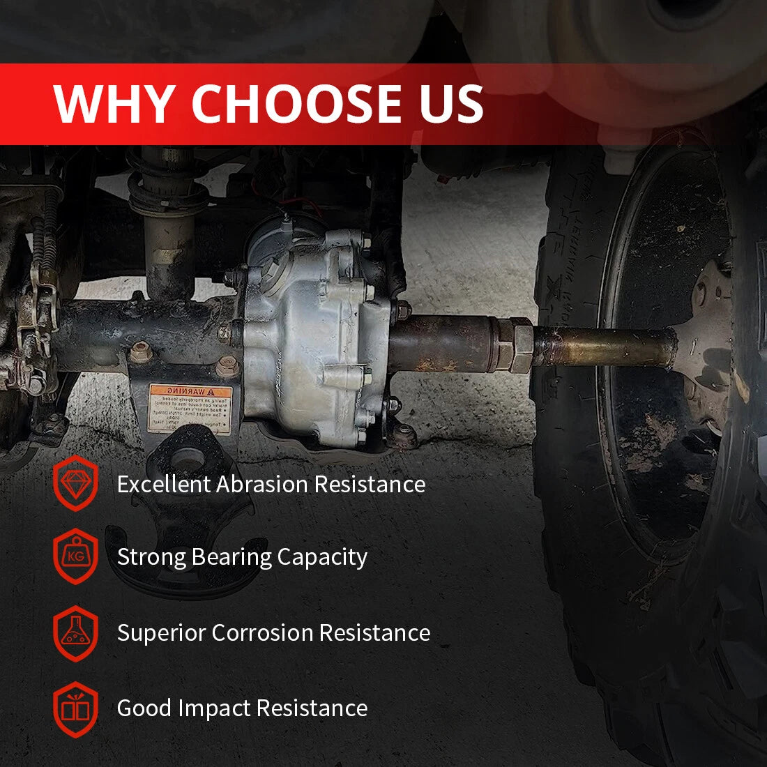 Rear Wheel Axle for Honda Recon TRX420TE/TM/FA/FM (2014–2024)