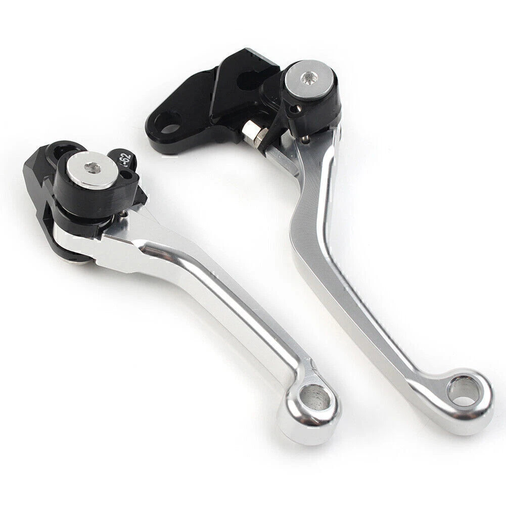 Silver Pivot Brake Clutch Levers for Suzuki RM125 RM250 RM85 (2001-2023)