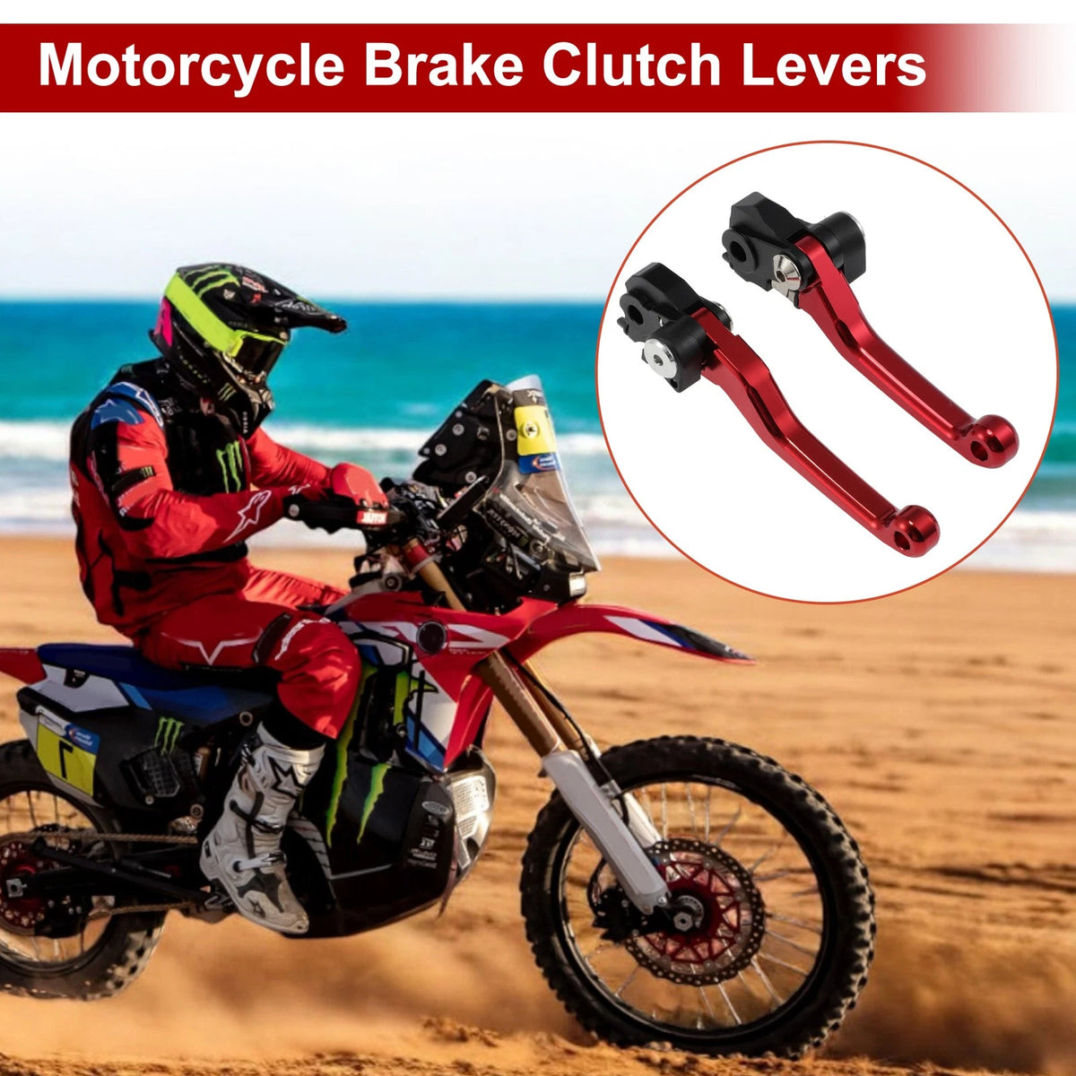 Red Short Brake Clutch Levers 1 Pair for Honda CRF450R CRF450RX