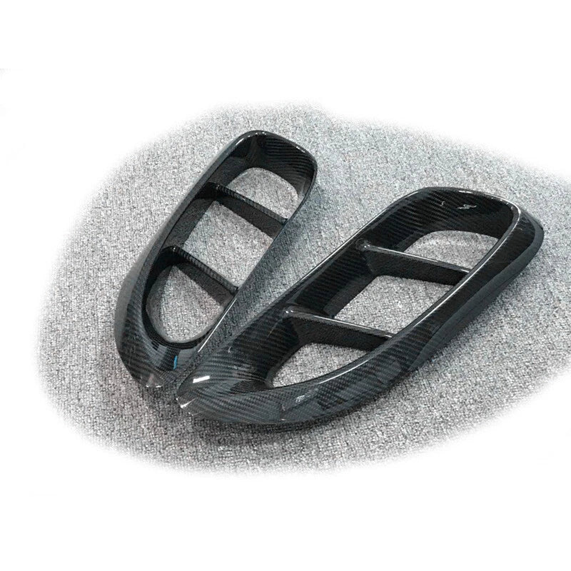 Carbon Fiber Side Fender Air Outlet Vent Cover fit For Porsche 718 Cayman 2018-