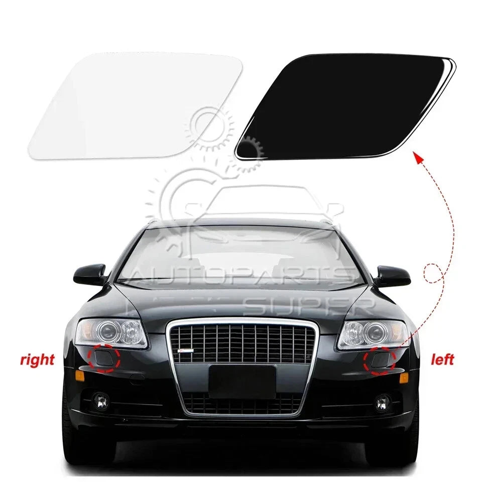 Front Bumper Headlight Washer Nozzle Cover Cap for Audi A6 (2005–2008)