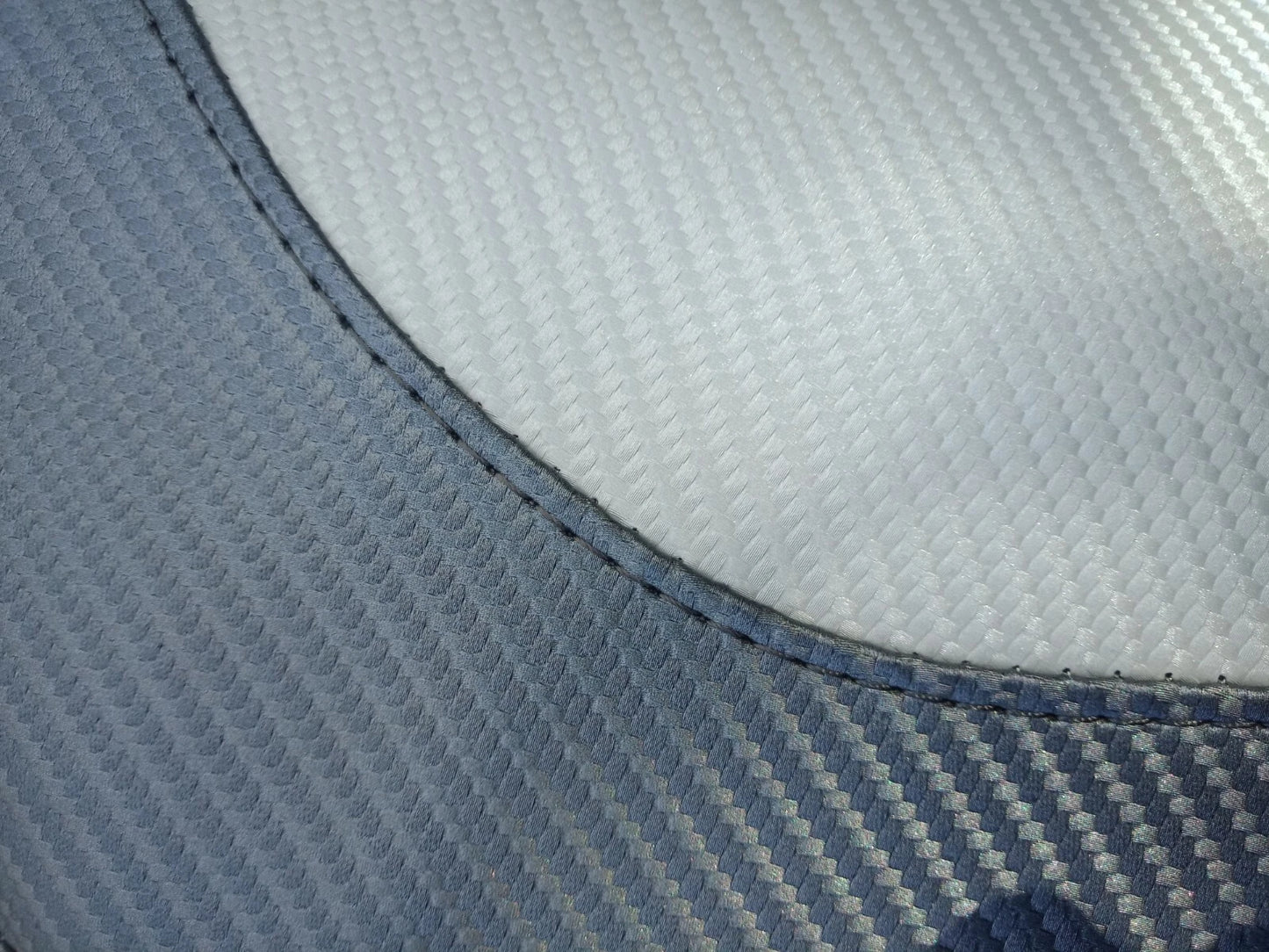 Admiral Flip Up Bucket Boat Seat Dark Grey & Light Grey Carbon Fibre Look