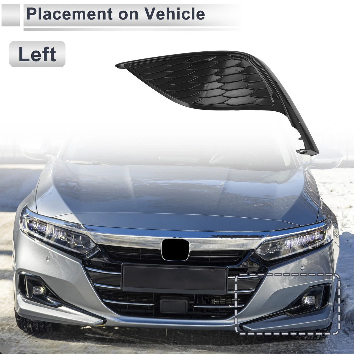 1 Pc Car Front Left Fog Light Grill for Toyota Camry (2021–2023)