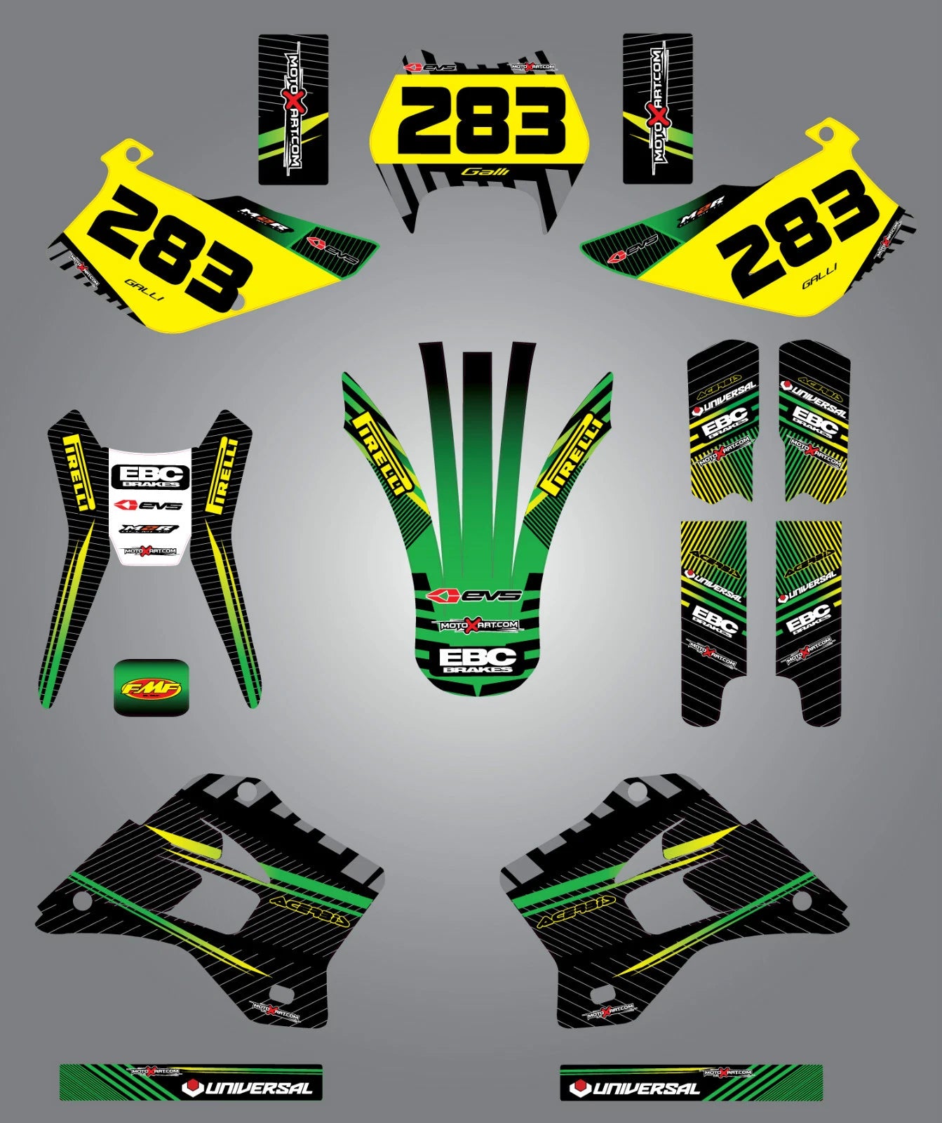 Full Custom Graphic Kit for Kawasaki KDX 200 (1995-2008)