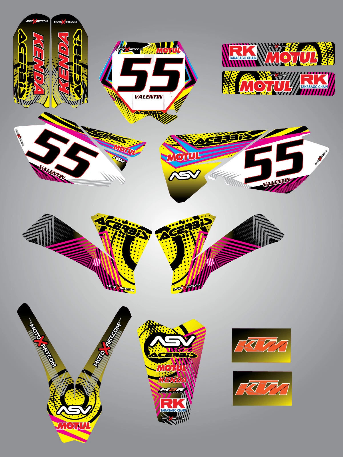 Custom Graphic Kit for KTM 85 (2000-2005)