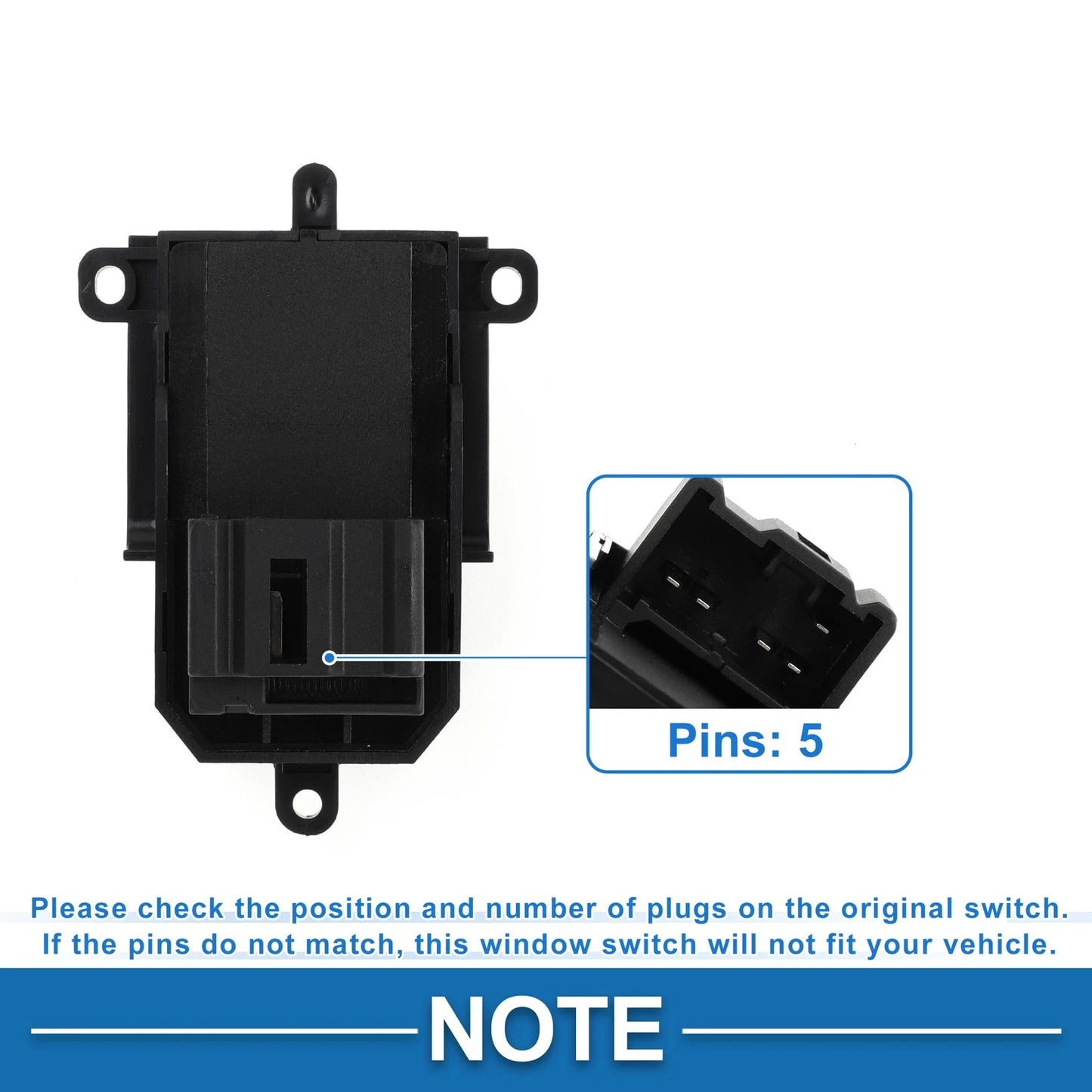 Rear Passenger Power Window Switch for Honda Civic (2001-2005)