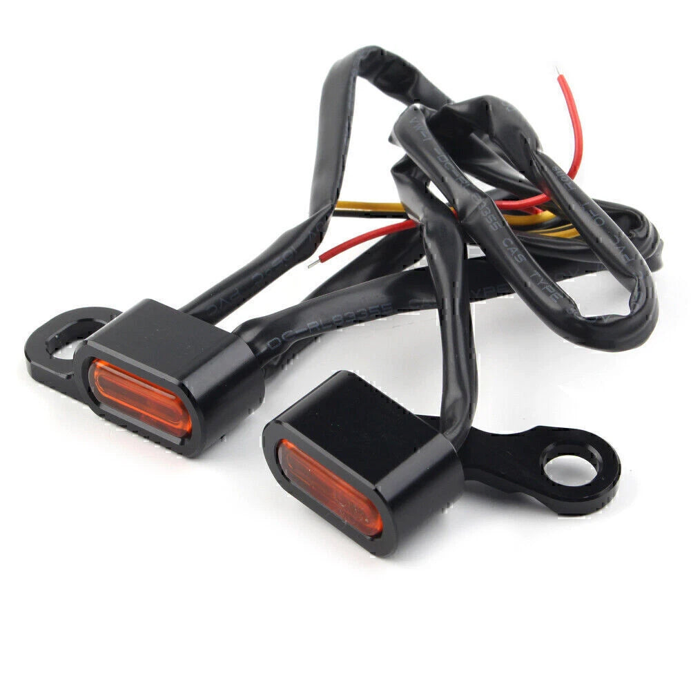 Black Front Turn Signal Lights for Harley Dyna (1996-2017)