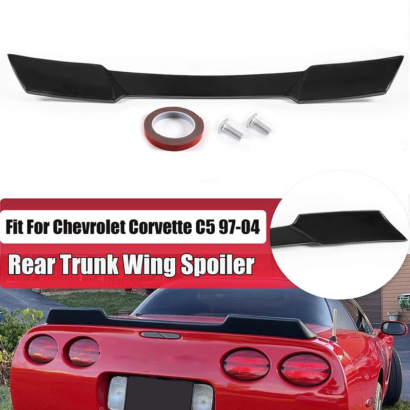 Rear Trunk Spoiler Wing Gloss Black for Corvette C5 ZR1 (1997-2004)