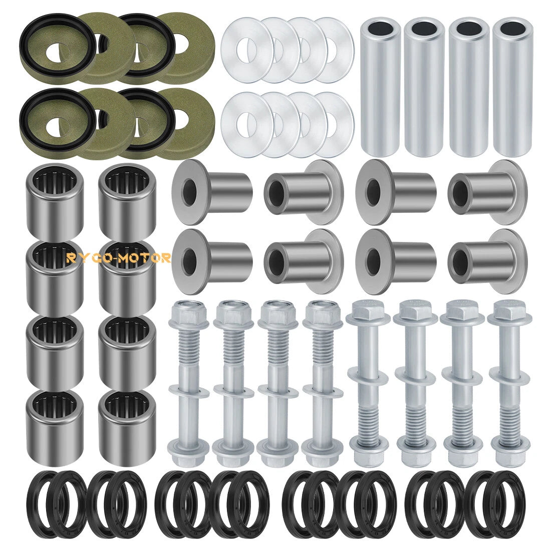 Front Upper+Lower A Arm Bushings Seals Kit / 2 x / Suzuki Z400 LTZ400 Arctic Cat