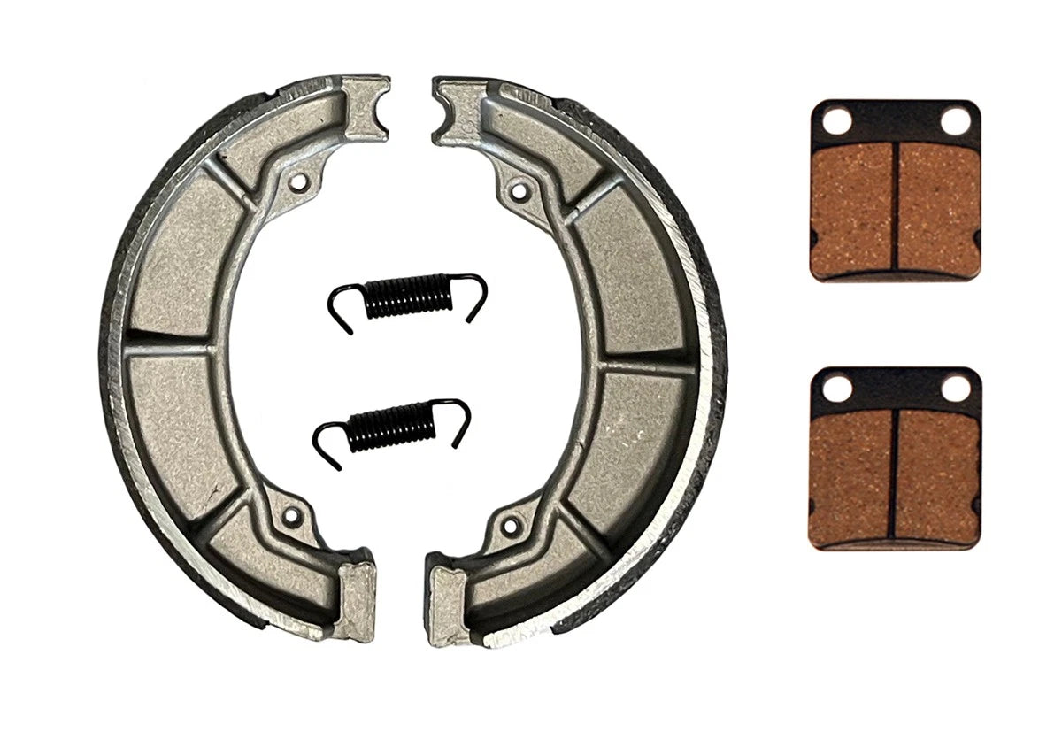 2 x Front Brake Pads & Rear Brake Shoes for Honda ATC250R (1981–1982)