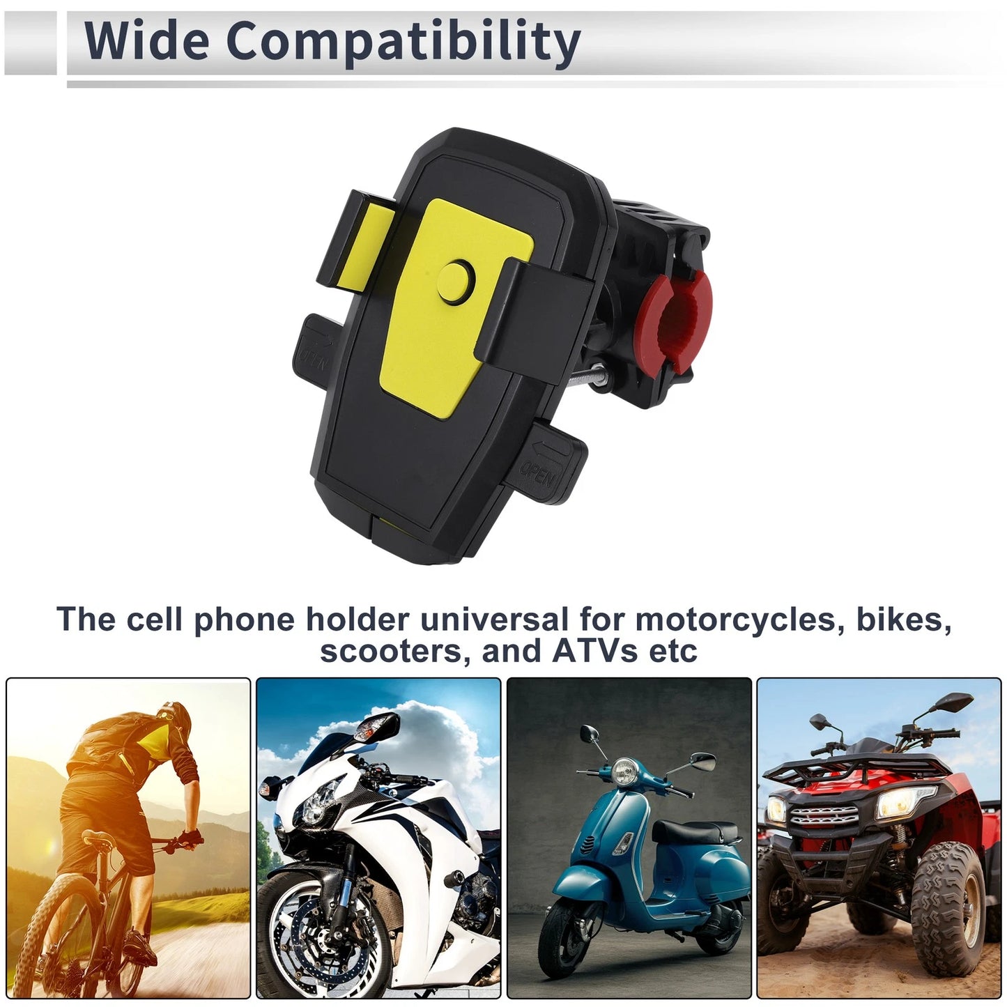 Motorcycle Phone Mount Holder 4.7-7.2 Phones for Motorcycle