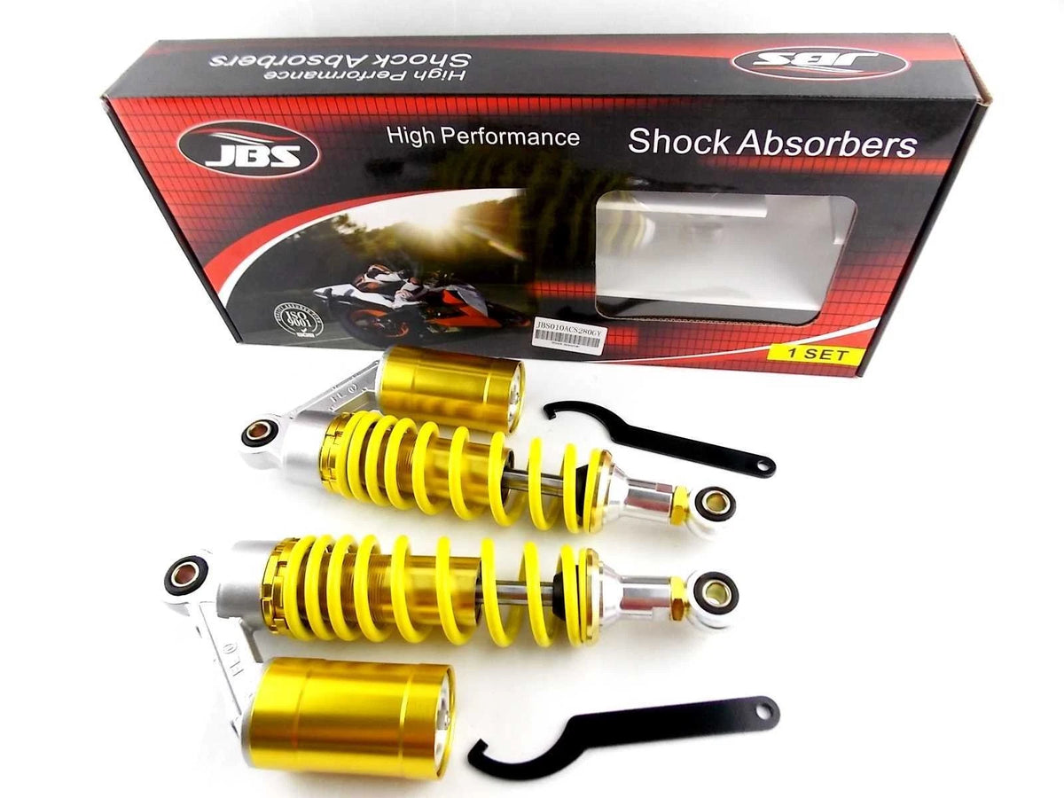 280mm JBS Air Nitrogen Cell Shock Absorbers for Yamaha DT50 (1972-1980)
