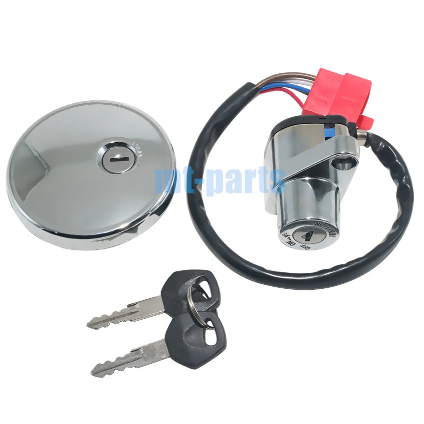 Fuel Gas Cap & Ignition Key Switch Lock for Kawasaki Vulcan 500 (1996-2000)