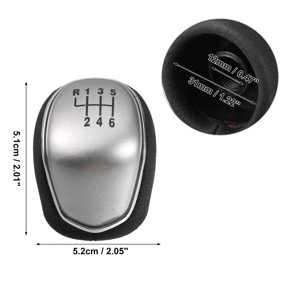 6 Speed Manual Gear Shift Knob for Ford Mondeo S-MAX C-MAX Kuga (2007-2014)