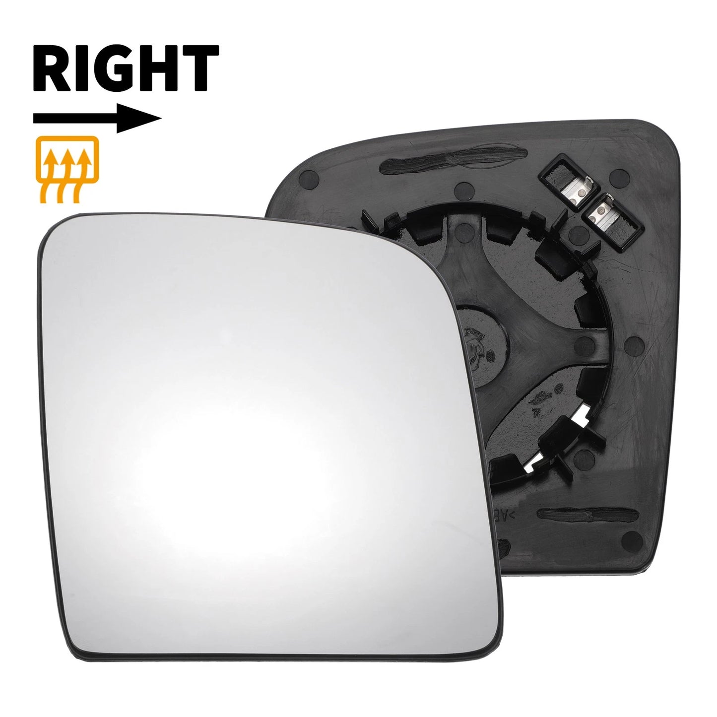 White Heated Convex Mirror Glass for Ford Transit (2002-2009)