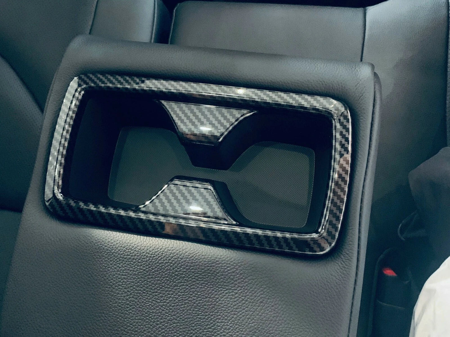 Carbon Fiber Water Cap Holder Cover Trim for 2020-2023 Toyota Highlander