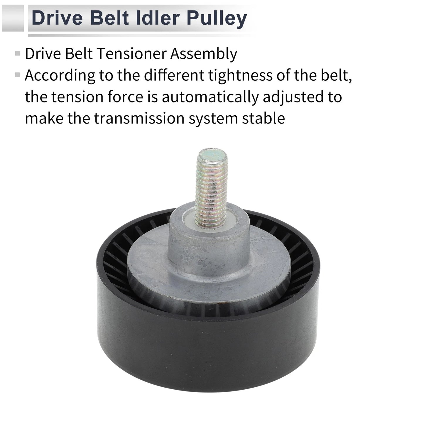 Drive Belt Idler Pulley for BMW Series 3 (1998-2005) Black 1 x Piece