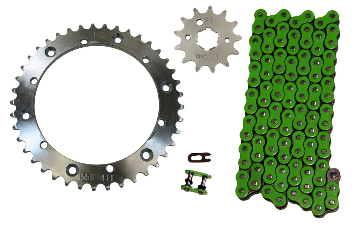 Green 520x104 O-Ring Chain & 13/41 Sprockets for Yamaha Banshee (1989–2006)
