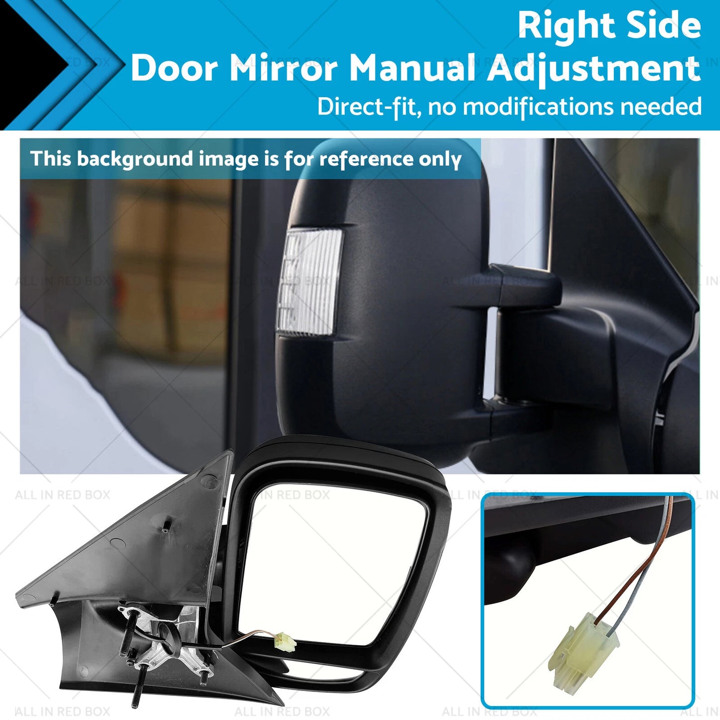 RH Side Manual Door Mirror for LDV V80 (2013 - Present)