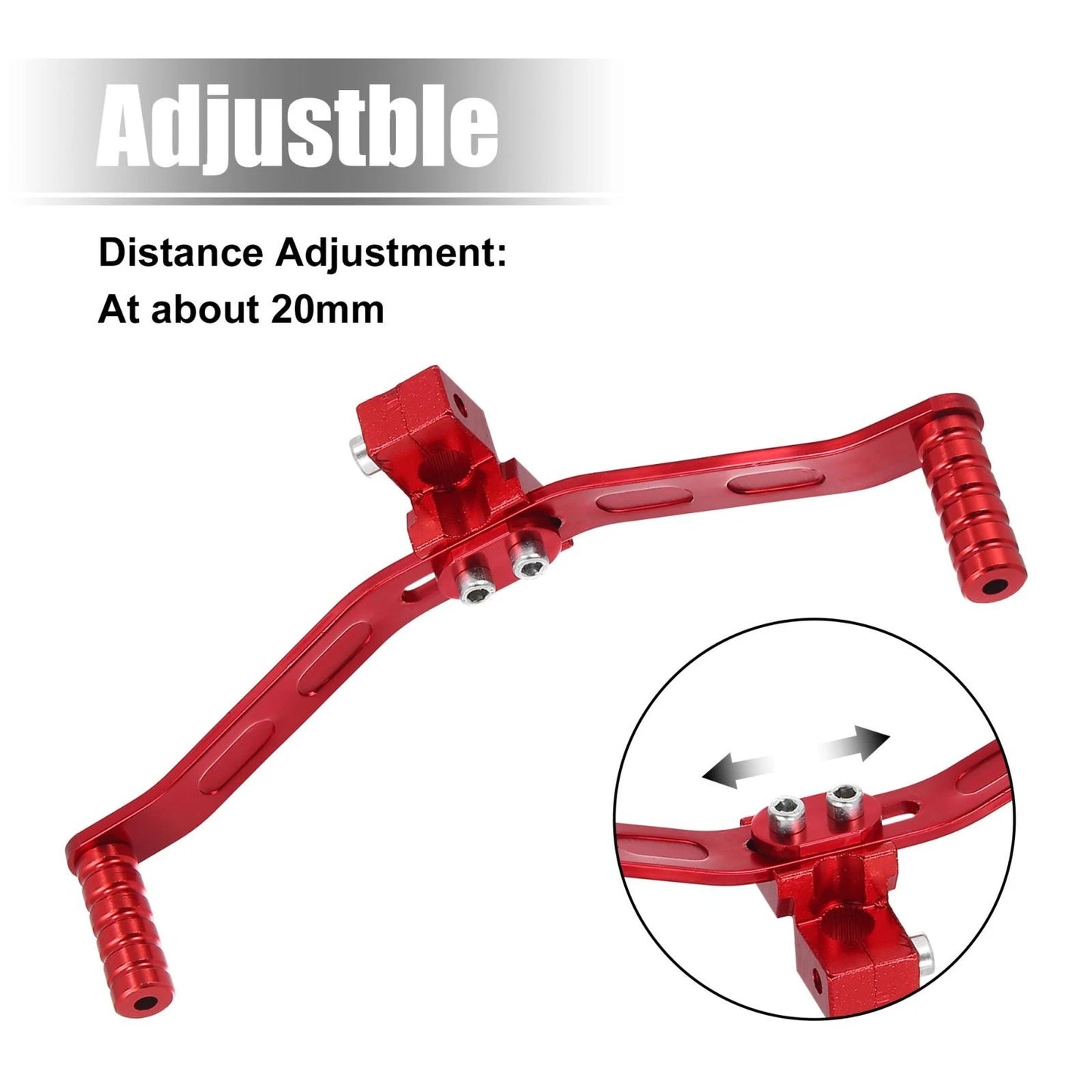 Dual / 2 Way Gear Shift Shifter Lever for Motorcycle Dirt Bike 50cc-160cc Red