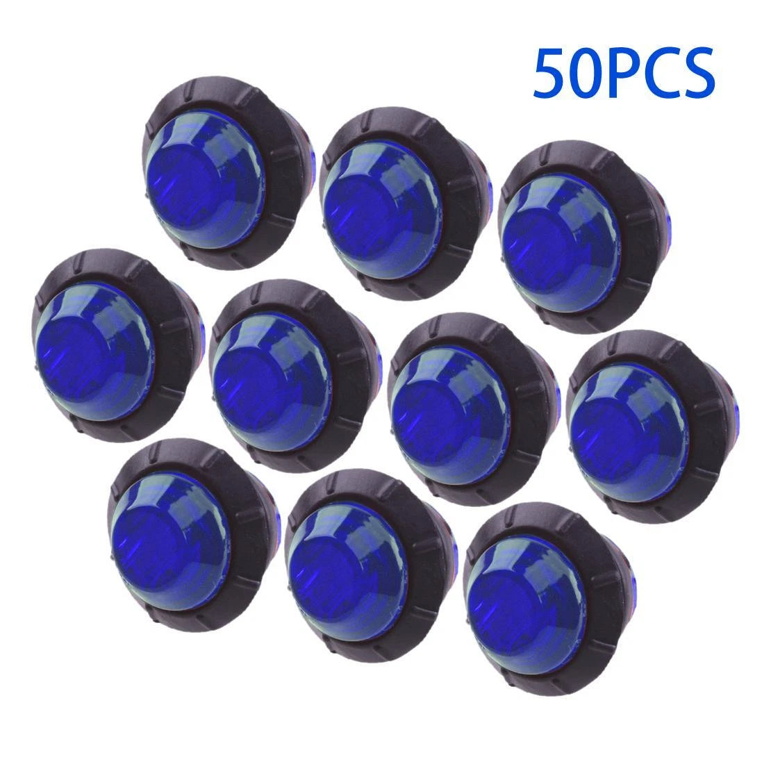 50pcs 12V 3/4" LED Bullet Round Side Marker Lights for Truck Trailer RV