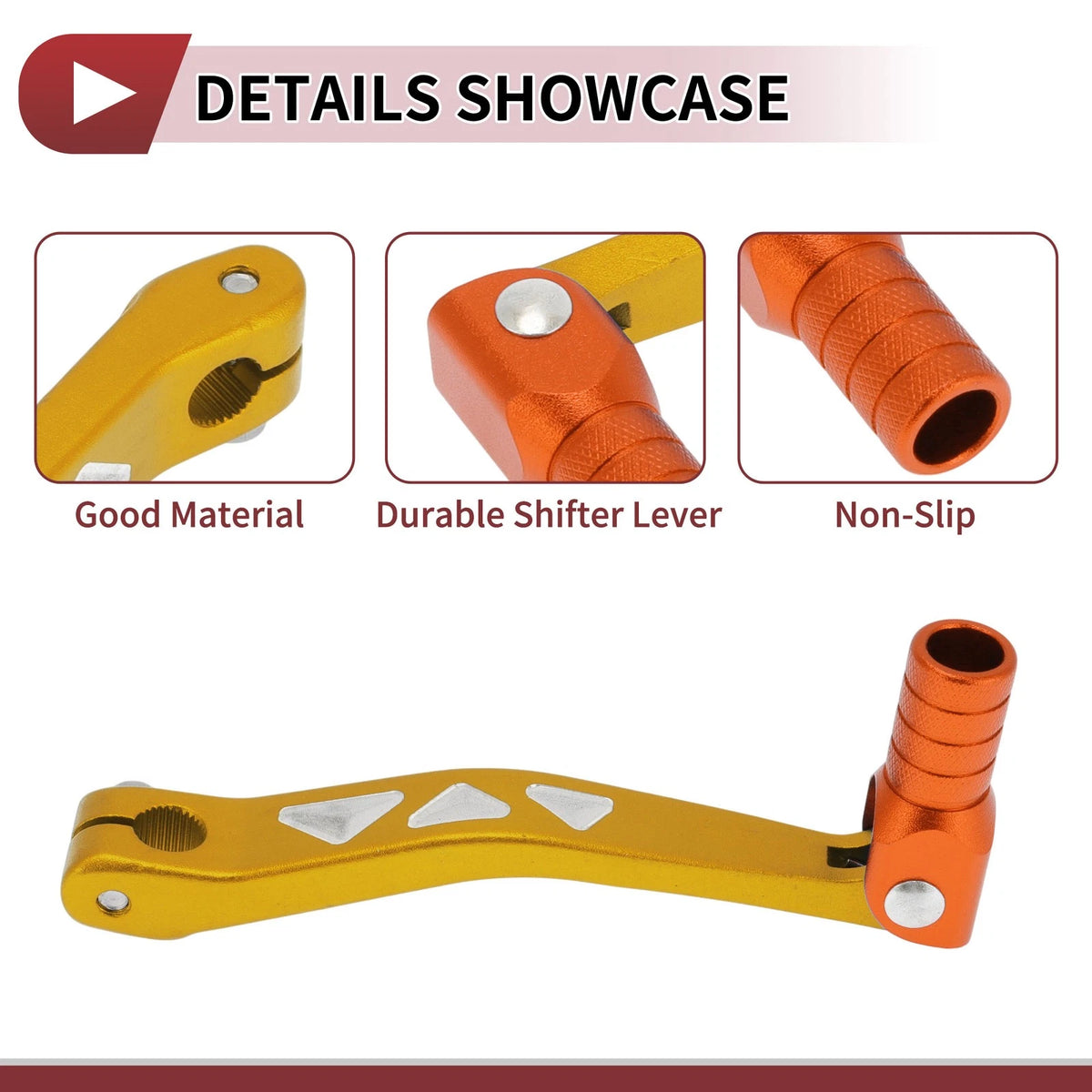 Folding Gear Shifter Lever for Yamaha TTR 50cc Gold Tone Orange