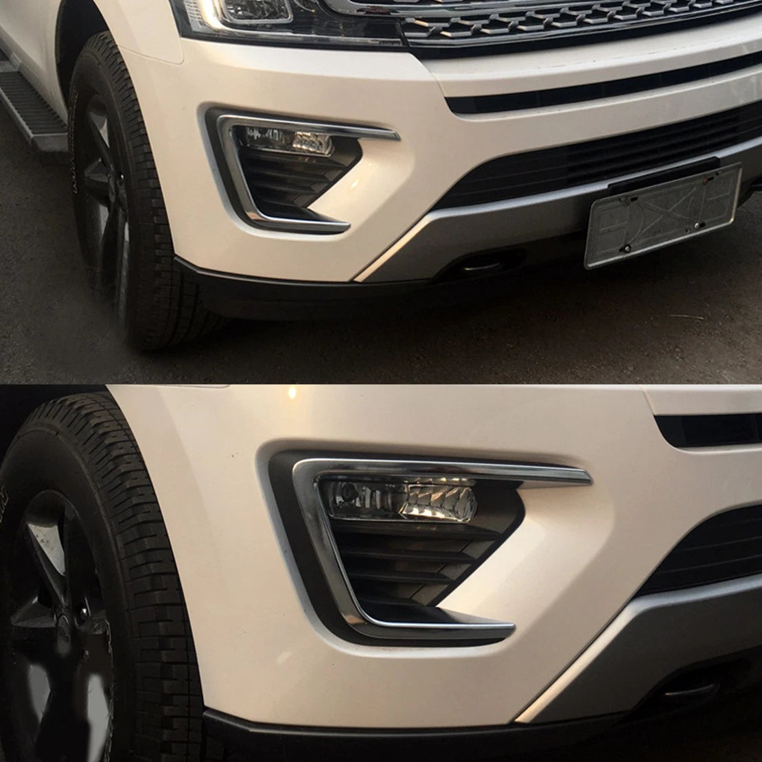 2 x Front Fog Light Covers for 2018-2021 Ford Expedition