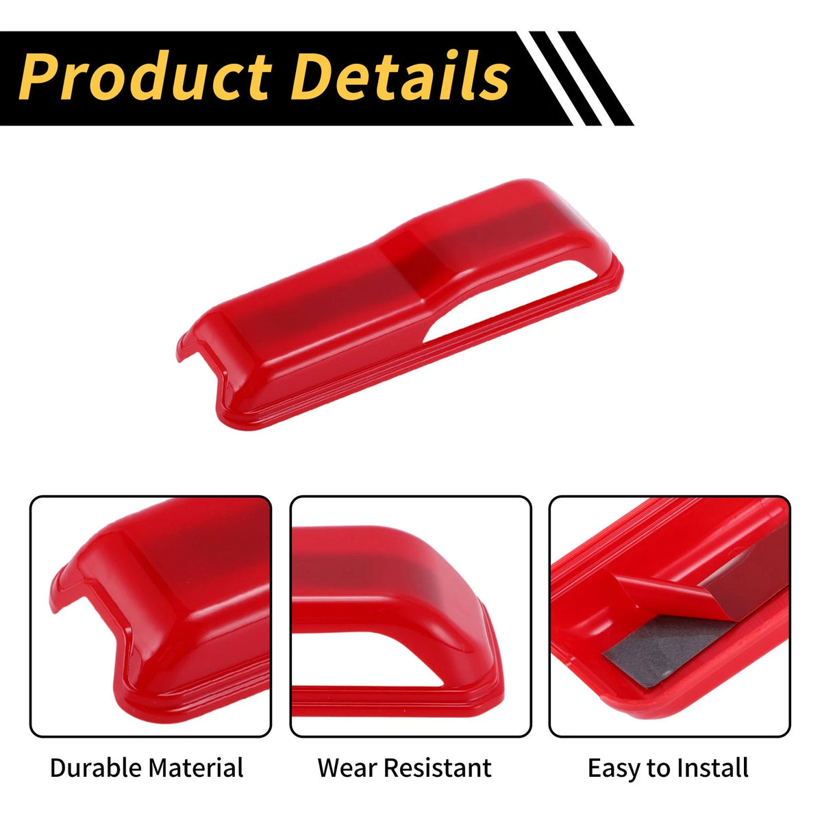 Engine Hood Hinge Cover for Jeep Wrangler JL JLU (2018-2023) - Red