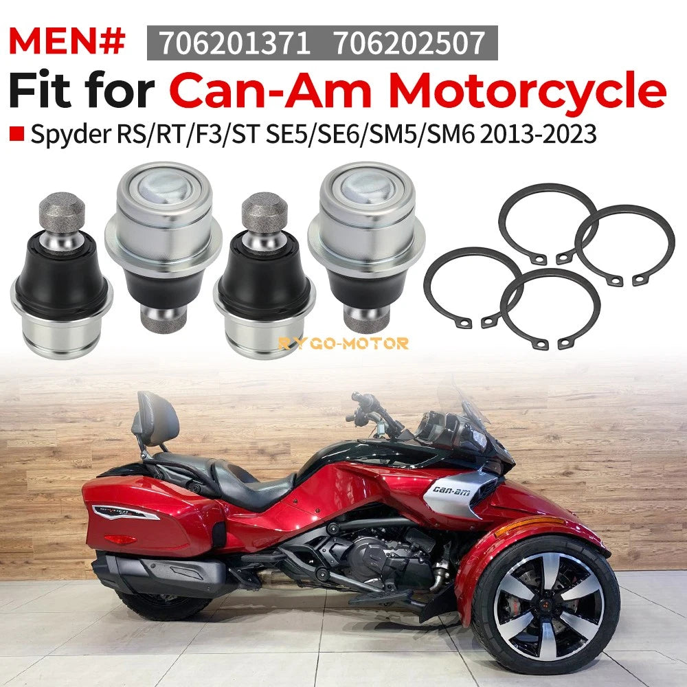4 x Front Upper Ball Joint LH RH for Can-Am Spyder ST SE5 SM5 (2013–2023)