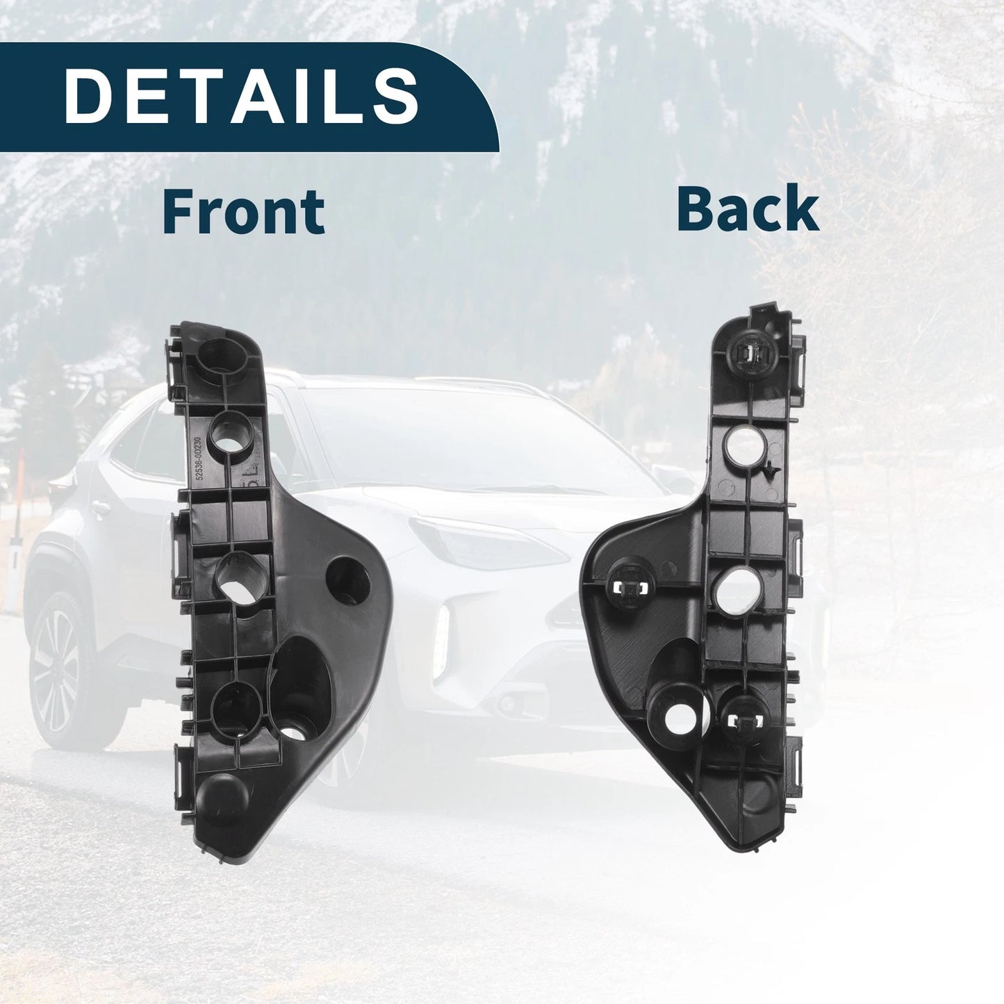 Left Front Bumper Retainer Bracket for Toyota Yaris (2016-2020)