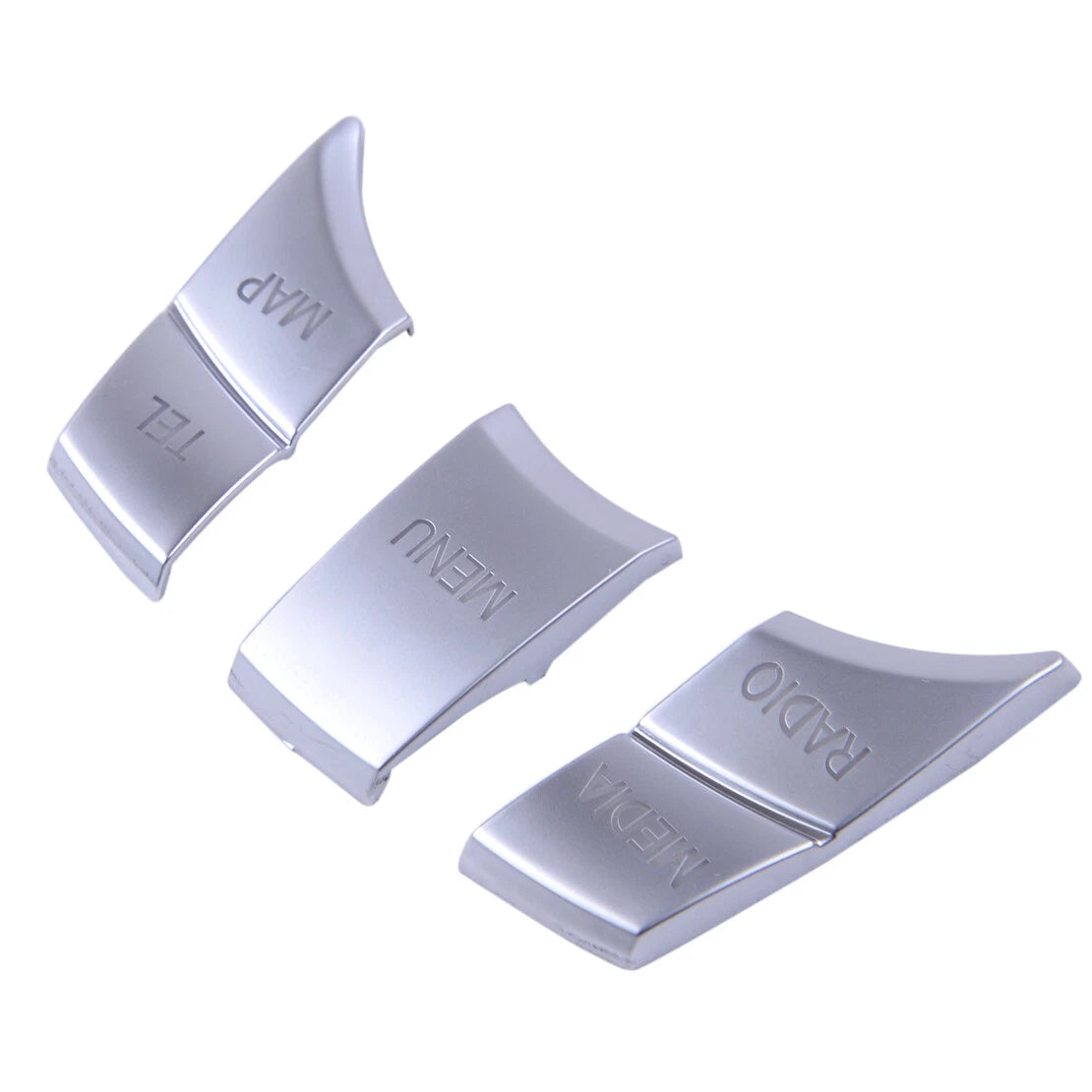 5 x Silver ABS iDrive Multimedia Button Covers for BMW 2 3 4 5 6 X5 X6