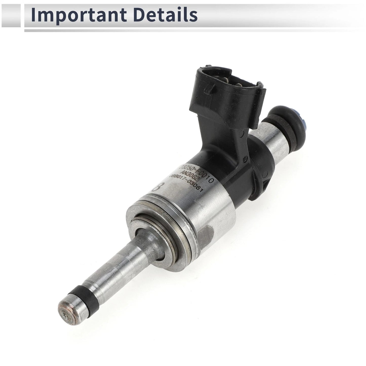 Fuel Injector 2.5 for Toyota Camry Hybrid (2018-2020) 1 Pc Black Silver Tone