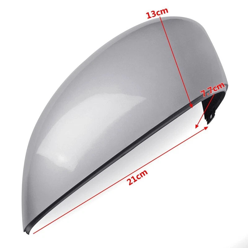 Silver LH+RH Door Side Rearview Mirror Cover Caps for 2011-2017 Ford Fiesta
