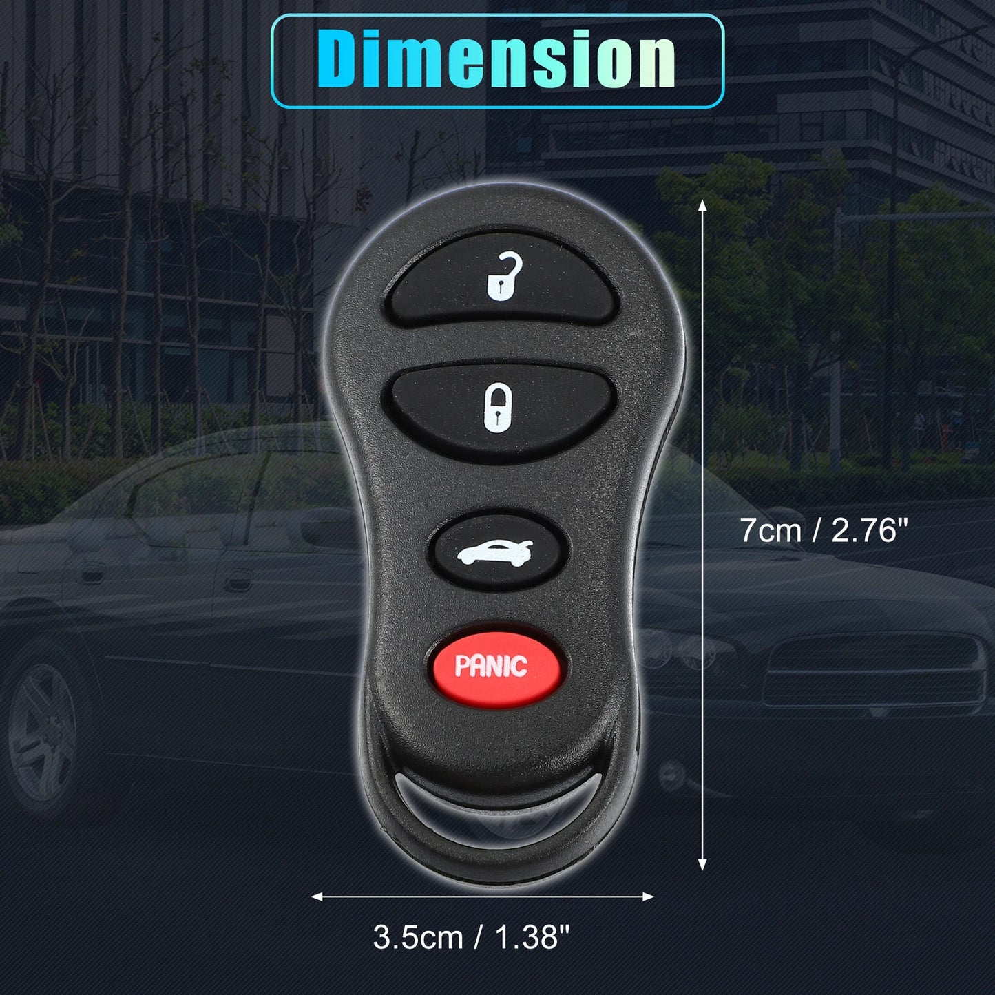 Keyless Entry Remote Key Shell Cover for Jeep & Dodge (2007-2023)