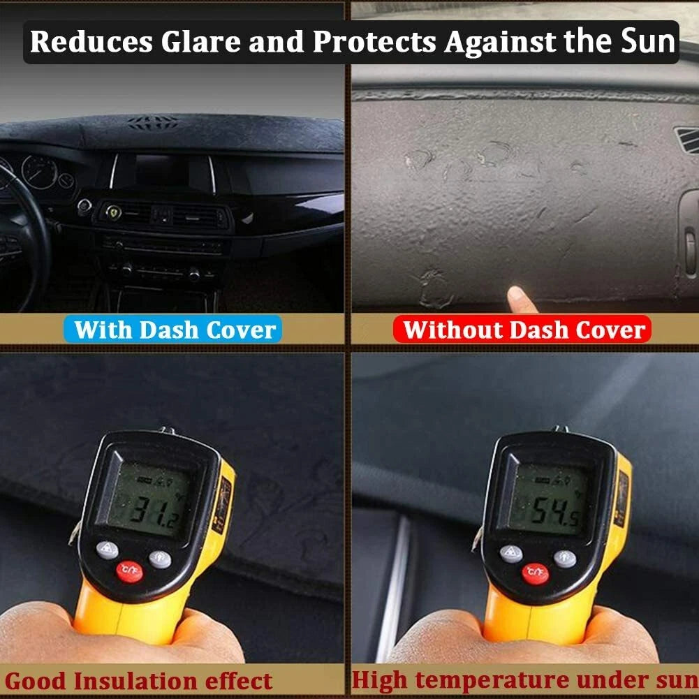 Dash Mat for Toyota Landcruiser 200 Series 2015-2023 Dashboard Cover Black