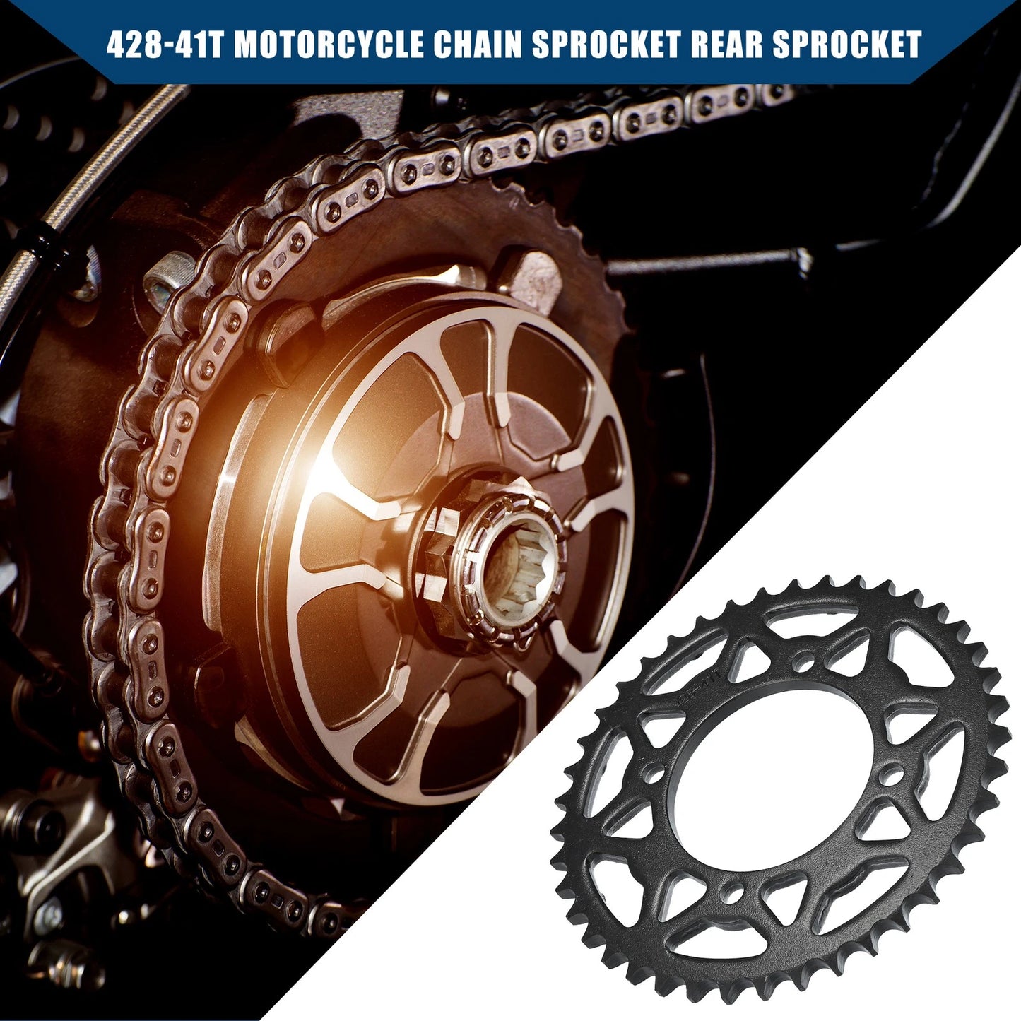 41-Tooth 76mm Motorcycle Chain Sprocket Rear Sprocket for Dirt Bike