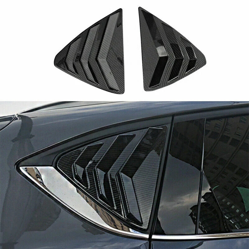 Carbon Fiber Side Window Louver Shutter Cover Trim for Mazda CX-5 (2017–2021)