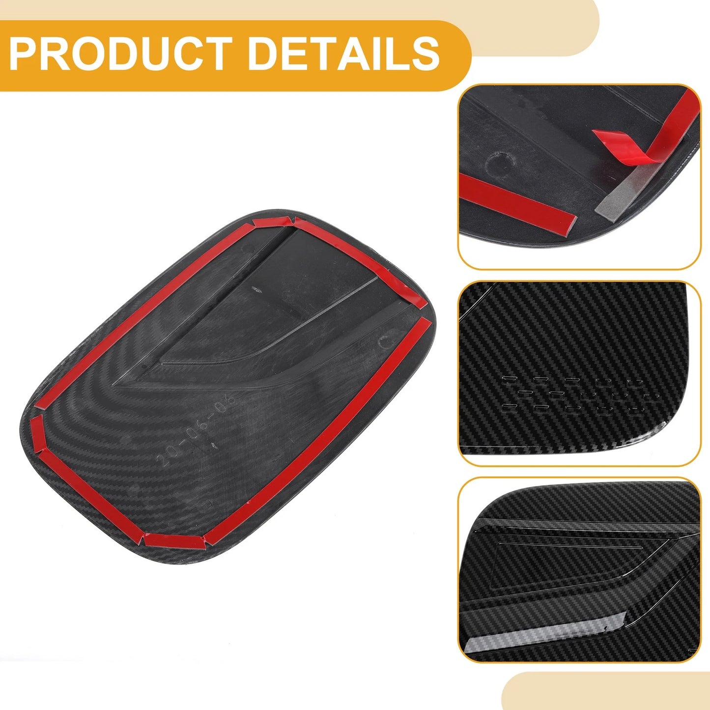 Fuel Tank Door Cap for Kia Sorento (2021-2024) Carbon Fiber Black