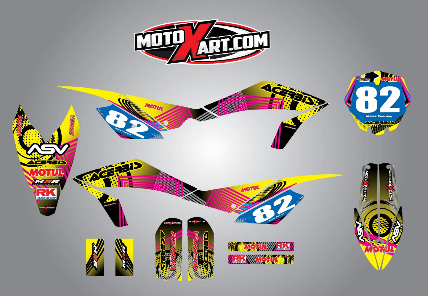 Custom Graphic Kit for Husqvarna CR 65 (2012-2016) - NEON Stickers