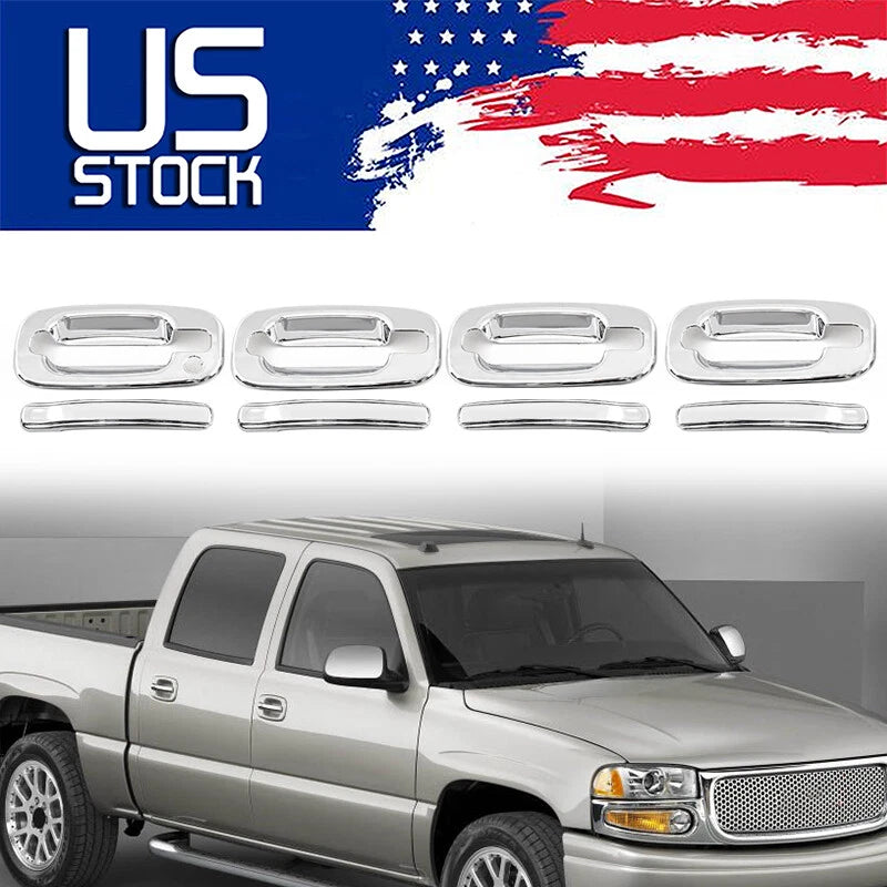 8x Chrome Door Handle Covers for 99-06 Chevy Silverado GMC Sierra 1500