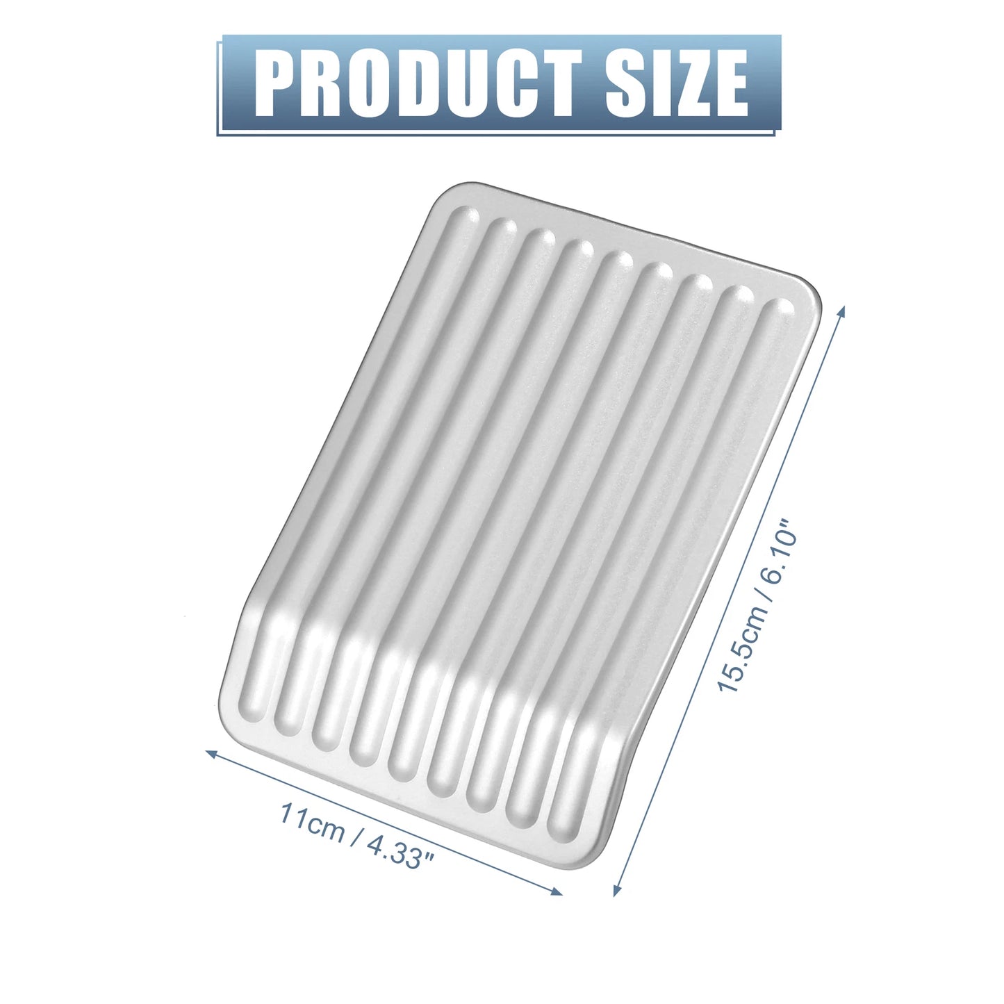 Foot Rest Pedal Replacement for Ford F-150 (2015-2017) Silver Tone