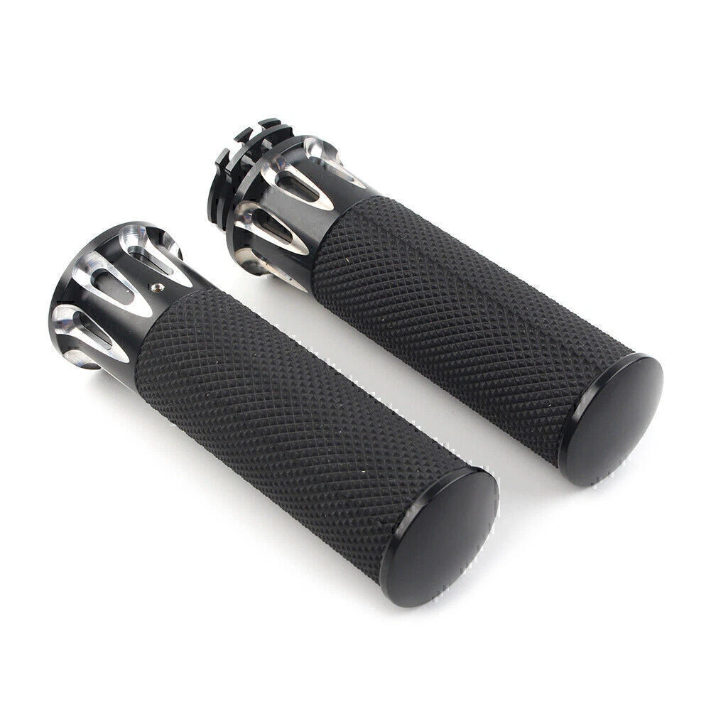 Black Handle Bar Hand Grips for Harley Sportster XL883 XL1200 (2004-2023)