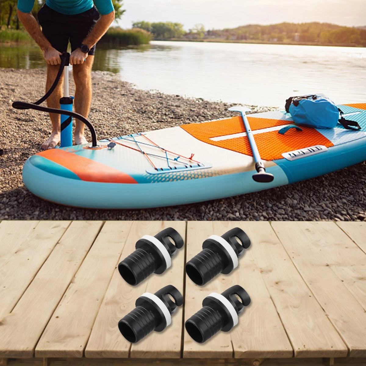 Kayak Pump Valve Adapter for Inflatable Boat Valves Hose Connection